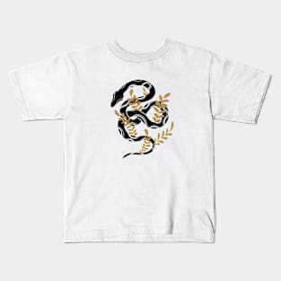 Snake with leaves Kids T-Shirt